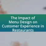 The Impact of Menu Design on Customer Experience in Restaurants
