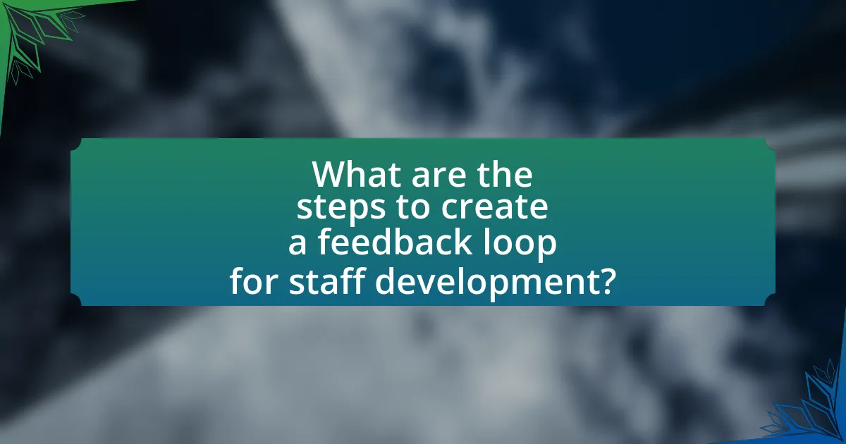What are the steps to create a feedback loop for staff development?